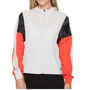 Adidas Chalk Pearl/Real Coral Sport ID Wind Jacket